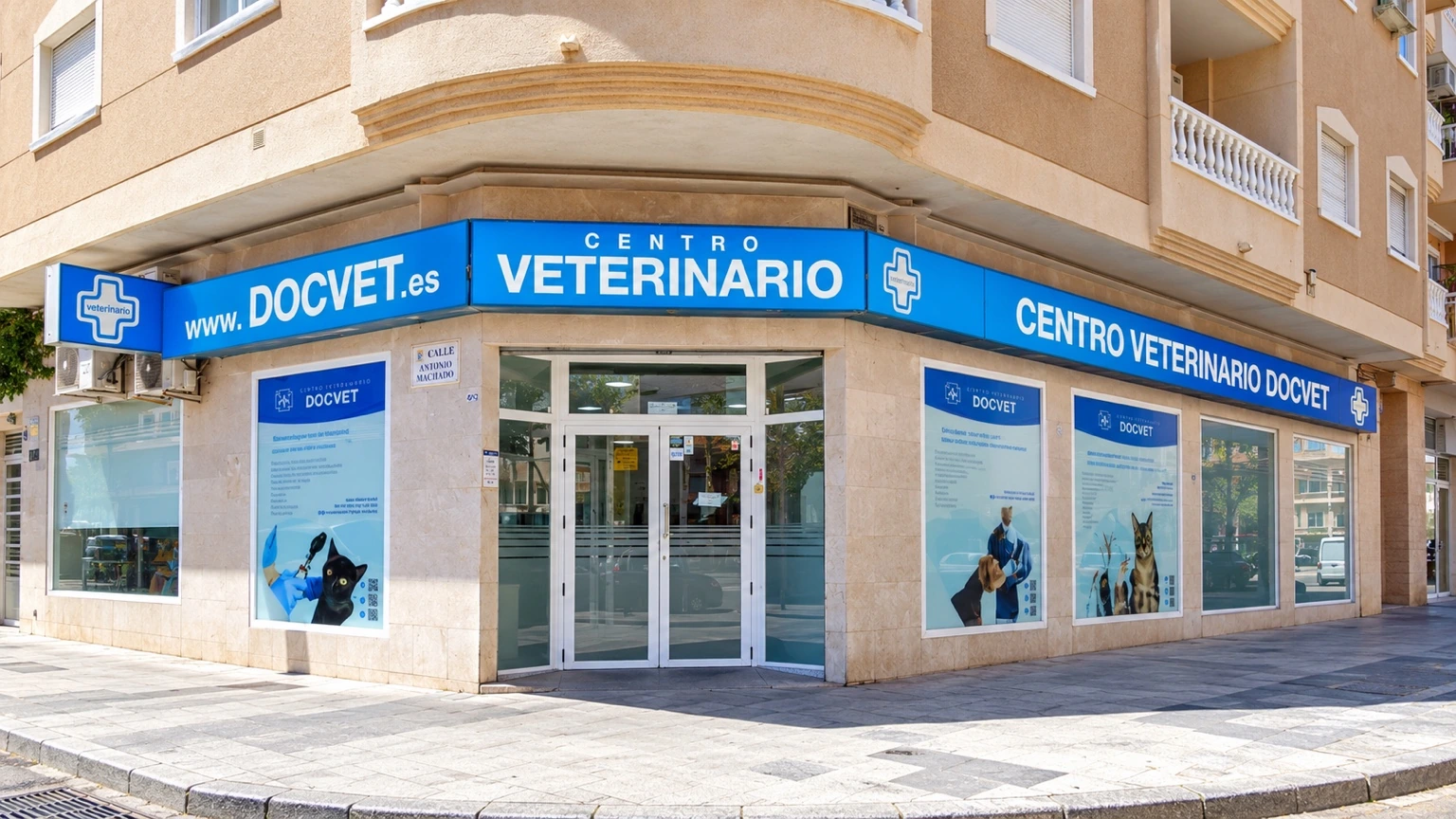 DOCVET veterinary clinic exterior in Torrevieja